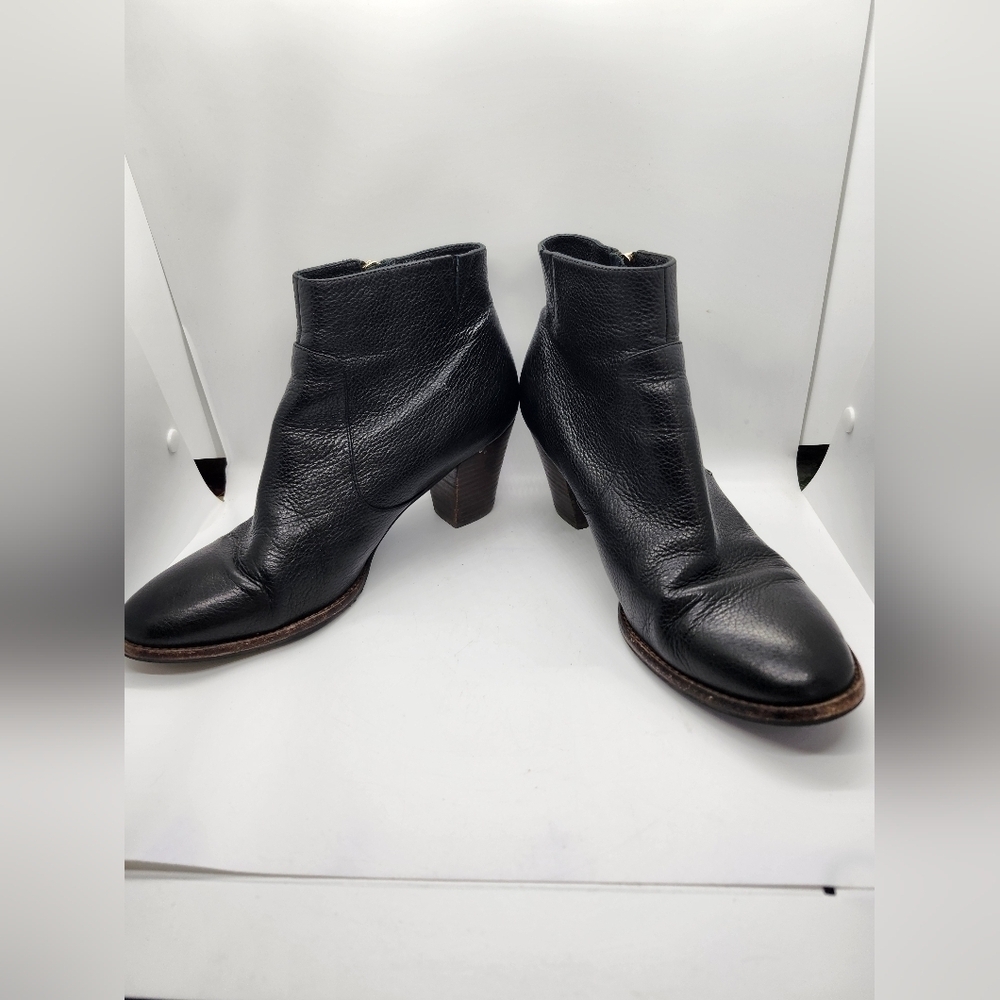 Elaine Turner leather ankle black 21/2" heel side zip sz 9.5 - Picture 3 of 8